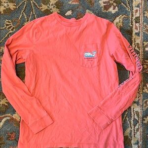 Vineyard Vines Salmon Pink Chicago Long Sleeve Tee